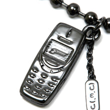Load image into Gallery viewer, 2000s Cell Phone Necklace (Silver / Black)