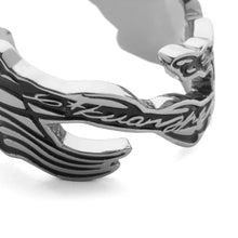 Load image into Gallery viewer, Fe3c x Li Kuanzhen Dragon Hole Ring (Black/Silver)