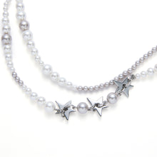 Load image into Gallery viewer, Triple Star Pearl Necklace
